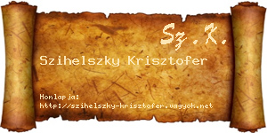 Szihelszky Krisztofer névjegykártya